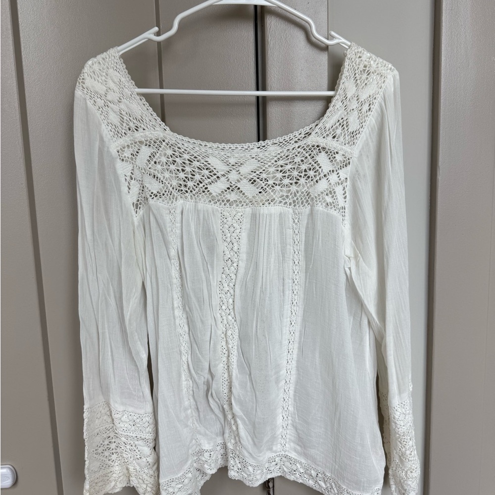 Spell White Lace Blouse